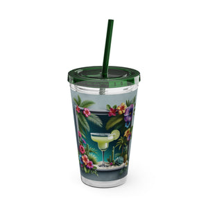 Tropical Tumbler with Straw | 16 oz: Tropical Margarita