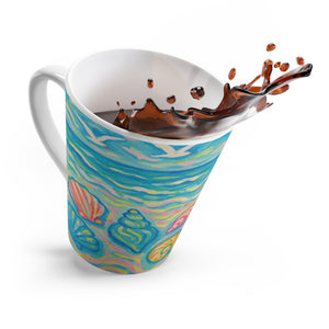 White Latte Mug - Glow Seashells