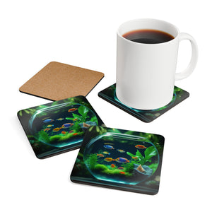Coaster Set/4- Tropical Fish Bowl #1