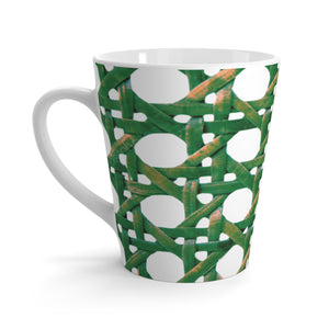 Latte White Mug - Green Beach Chair Wicker