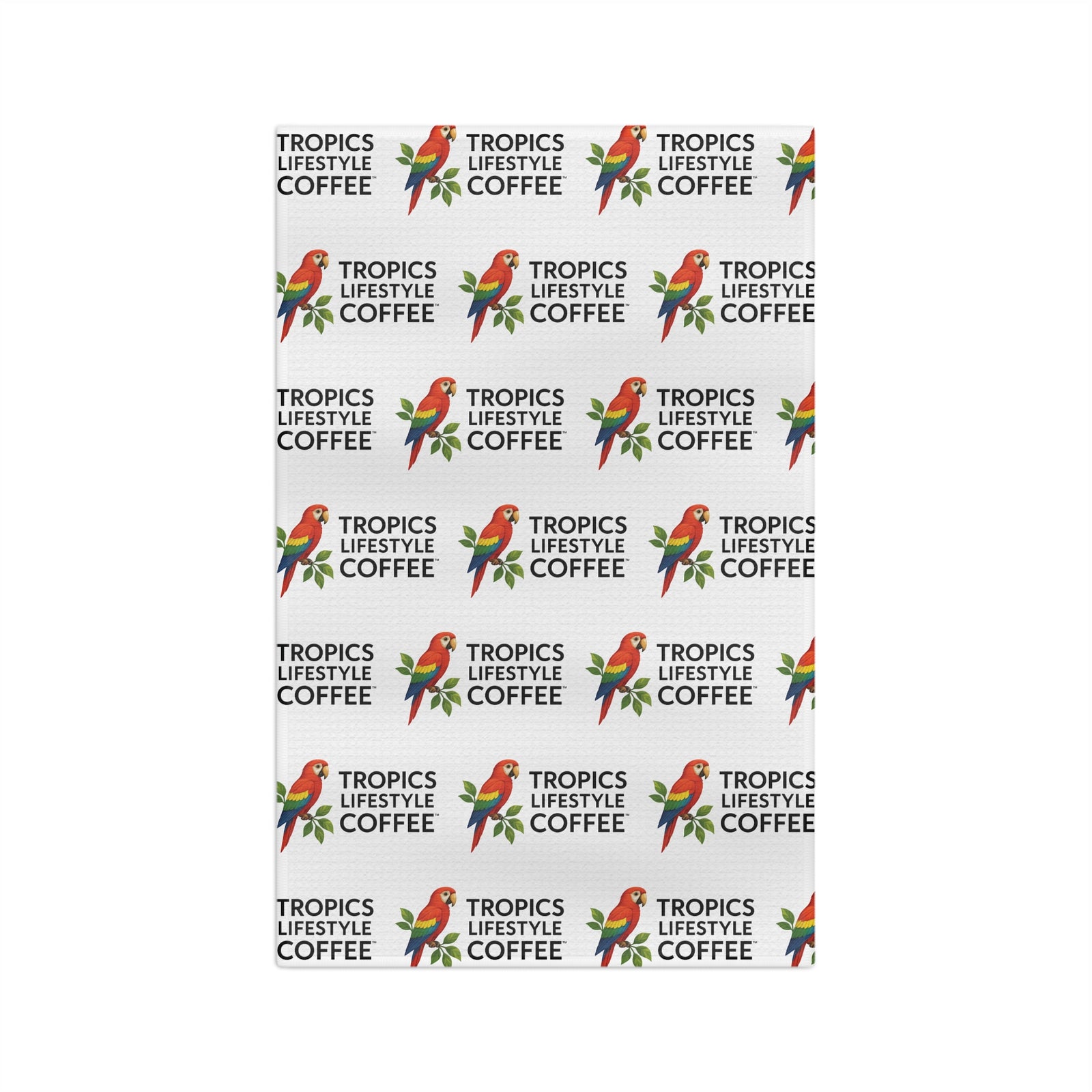 Tropical Microfiber Coffee/Tea Towel — Tropics Lifestyle Coffee Parrot Logo