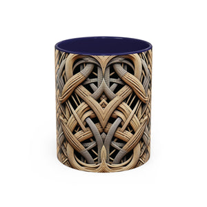 Copy of Accent Coffee Mug (11, 15oz), 8 Colors - Beach Wicker