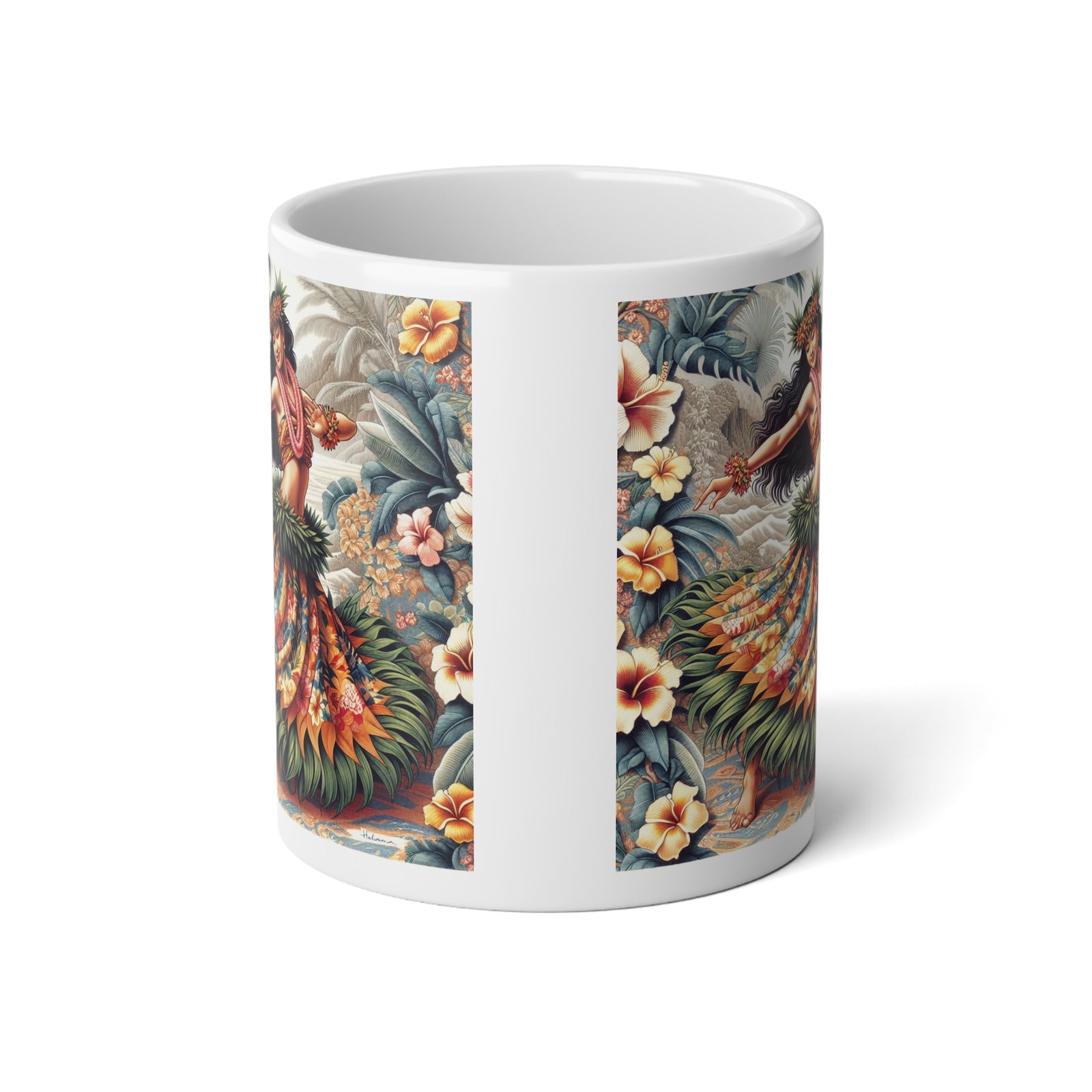 Jumbo Mug, 20oz, Hawaiian Dancer | Tropical Coffee Cup