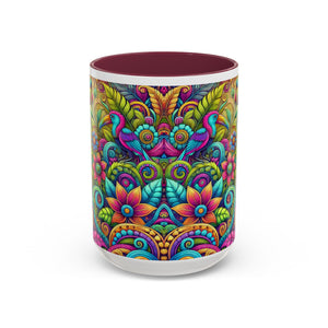 Accent Color Coffee Mug, Many Colors - 11oz & 15oz / Rainforest Music