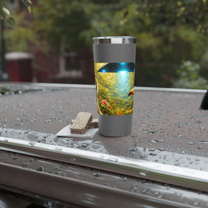 22oz Insulated Tumbler/Vacuum Copper Travel Cup — UFO, Tiger & Toucan