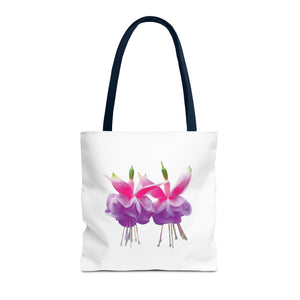 Tropical Real Two Fuchsias/White Tote Bag - 3 Sizes