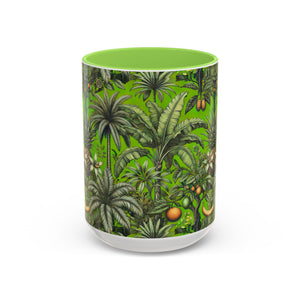 Accent Color Coffee Mug, Many Colors - 11oz & 15oz / Tropical Fruit, Green