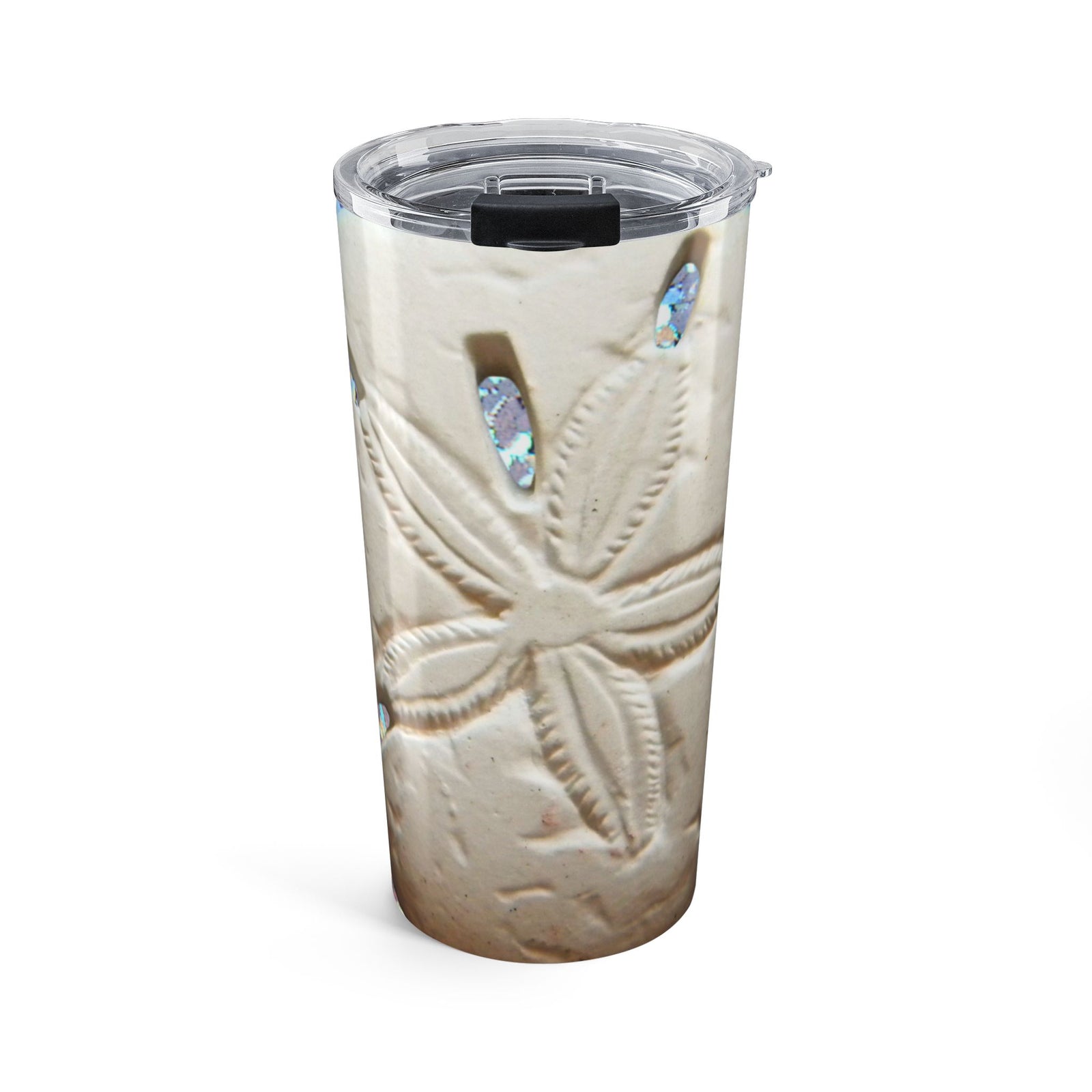 20oz Tumbler – Disco Sand Dollar Glitter Travel Mug