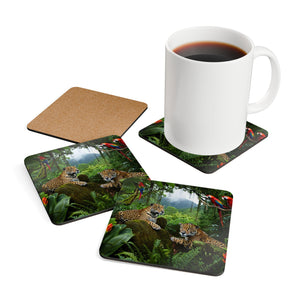 Coaster Set/4 - Jaguars and Parrots
