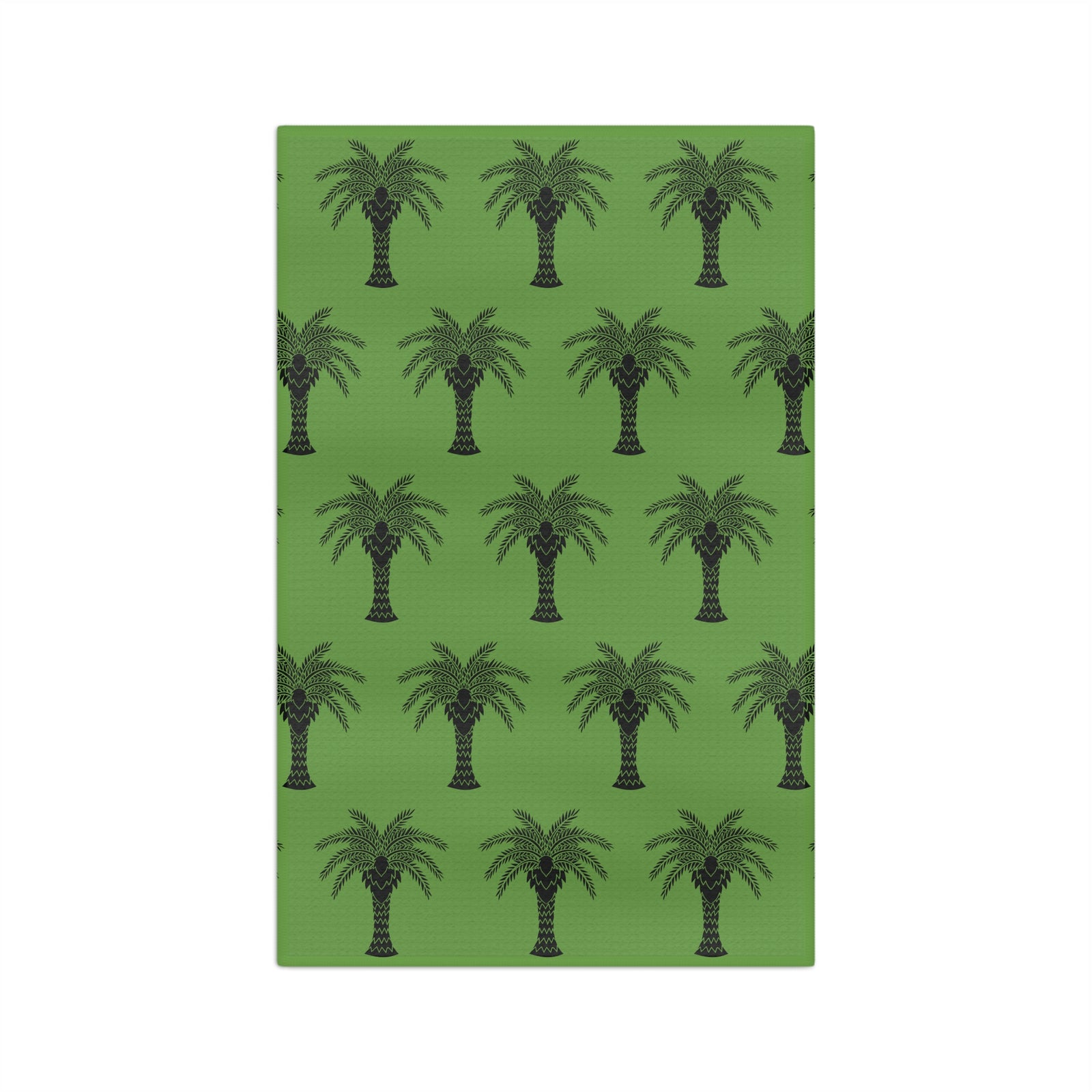 Tropical Microfiber Coffee/Tea Towel – Art Deco Palms, Green