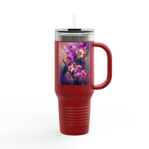Fantasy Orchids Insulated Travel Mug - 40oz - Perfect for Outdoor Adventures