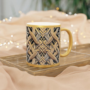 Tropical Metallic Mug, Gold or Silver - Beach Wicker