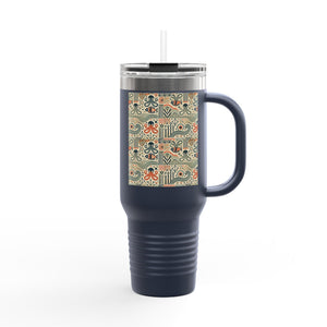 Insulated Travel Mug, 40oz / Mid-Century Octopus - Perfect for Outdoor Adventures