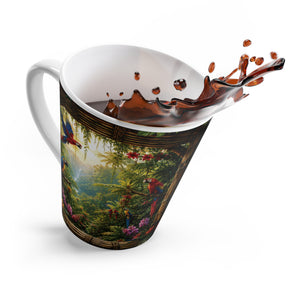 White Latte Mug — Paradise Falls Coffee Cup