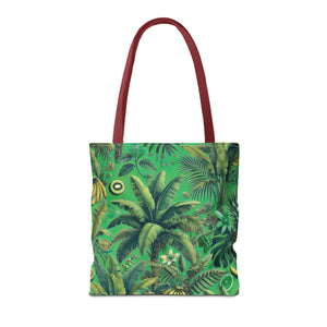 Tropical Palms & Bananas Tote Bag, Green - 3 Sizes