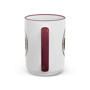 Accent Rim & Handle Coffee Mug — Tropics Lifestyle Coffee Pearl/Palm Logo