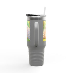 Insulated Travel Mug, 40oz / Baby White Peacock - Perfect for Outdoor Adventures