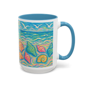 Copy of Accent Coffee Mug (11, 15oz), 8 Colors - Glow Seashells