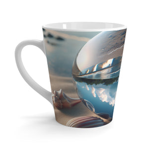 Latte White Mug - Beach Illusion Ball