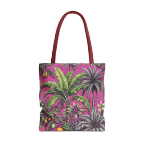 Tropical Fruit/Hot Pink Tote Bag - 3 Sizes