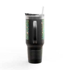 Flamingos and Parrots Insulated Travel Mug - 40oz - Perfect for Outdoor Adventures