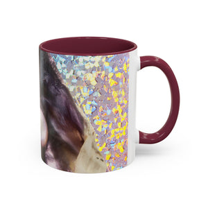 Colorful Mugs (11oz, 15oz), Disco Lavender Pearl Oyster Macro