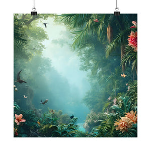 Tropical Rainforest Poster, Matte ~ Another Day in Paradise