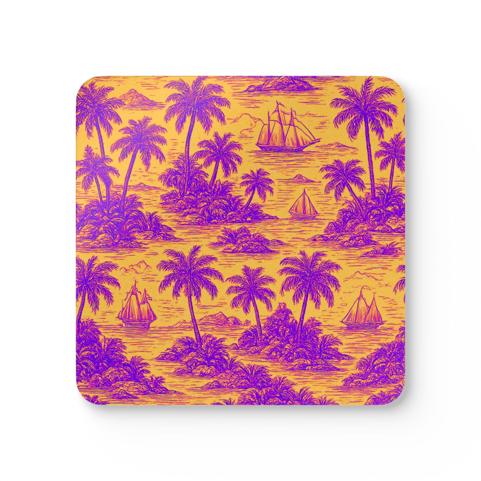 Coaster Set/4 - Faraway Toile/Pop