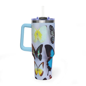 40oz Butterfly Garden Vacuum Thermal Tumbler
