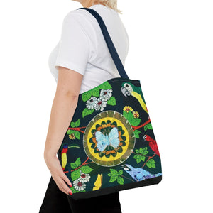 Parrots & Real Butterfly Wings Tote Bag - 3 Sizes