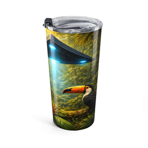 20 oz Alien Tumbler — UFO & Jungle Insulated Coffee Travel Cup - Tropics Lifestyle Coffee