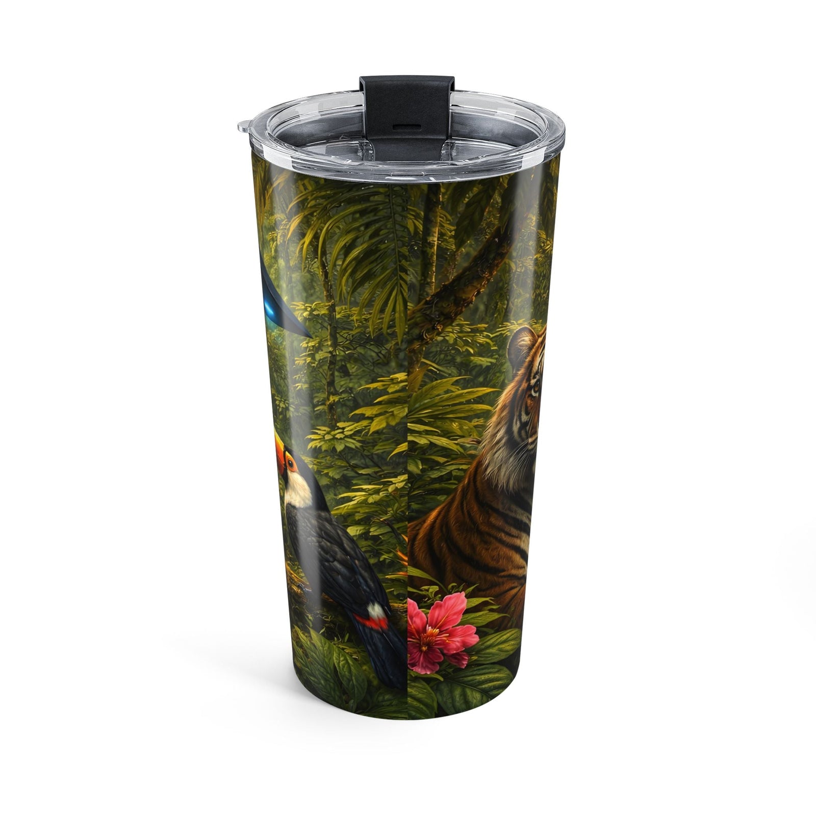 20 oz Alien Tumbler — UFO & Jungle Insulated Coffee Travel Cup - Tropics Lifestyle Coffee