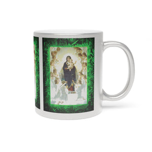 Tropical Metallic Mug, Religious, Silver - Madonna of the Angels