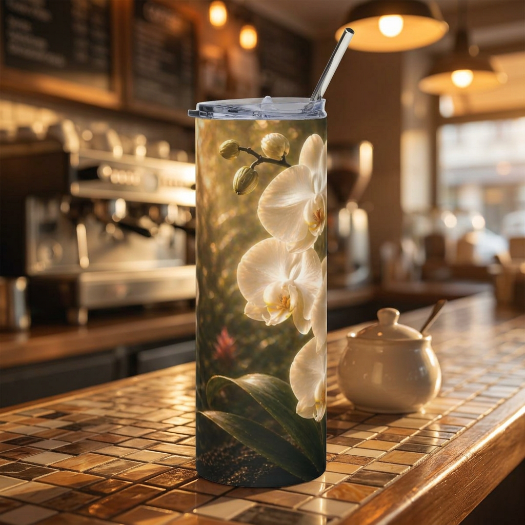 Copy of 20oz Floral Stainless Steel Tumbler — Fiesta Orchid Travel Cup