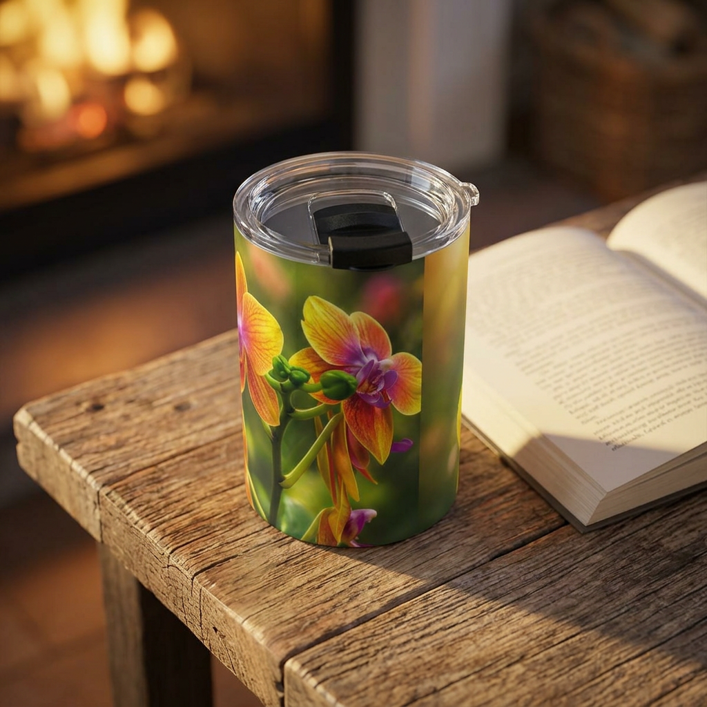 10oz Floral Tumbler — Fiesta Orchid Insulated Cup