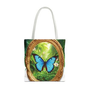 Framed Morpho Butterfly Tote Bag - 3 Sizes