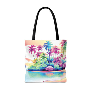 Watercolor Beach Tote Bag - 3 Sizes