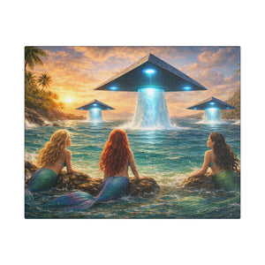 Troipcal Beach Art ~ Mermaid UFO Canvas