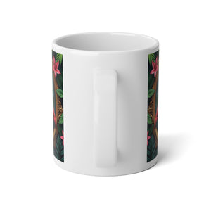 Jumbo Mug, 20oz, Framed Flamingos | Tropical Coffee Cup