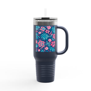 Insulated Travel Mug, 40oz / Beach Dreams, Turquoise