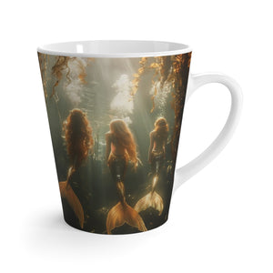Latte White Mug - Three Mermaid Sisters