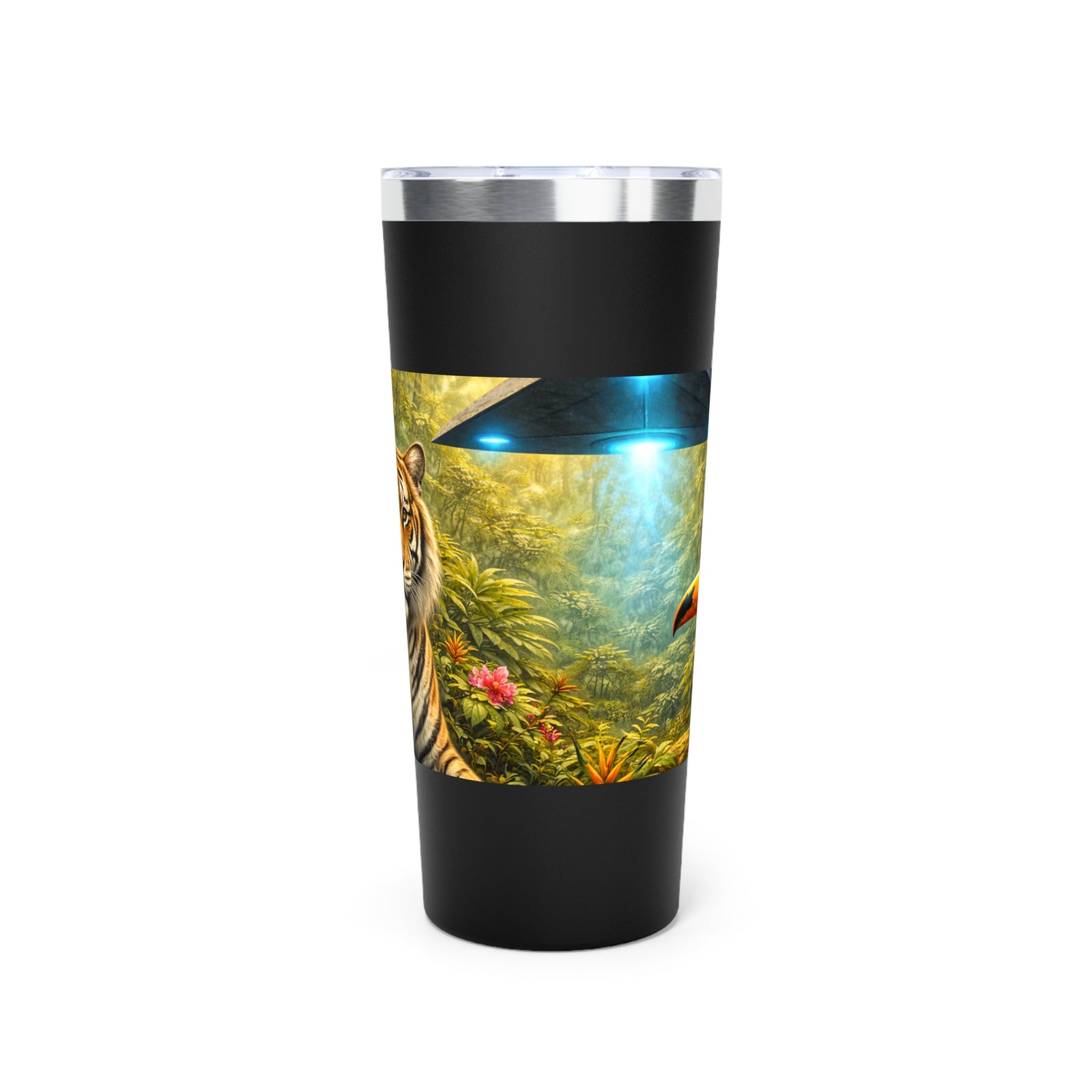22oz Insulated Tumbler/Vacuum Copper Travel Cup — UFO, Tiger & Toucan