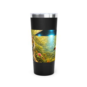 22oz Insulated Tumbler/Vacuum Copper Travel Cup — UFO, Tiger & Toucan