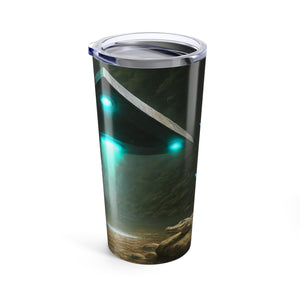 20oz Tropical Glossy Tumbler - UFO and Waterfall - Tropics Lifestyle Coffee