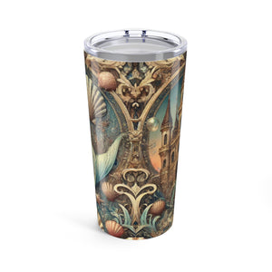 20oz Tropical Glossy Tumbler, Stainless Steel / Mermaid Royale