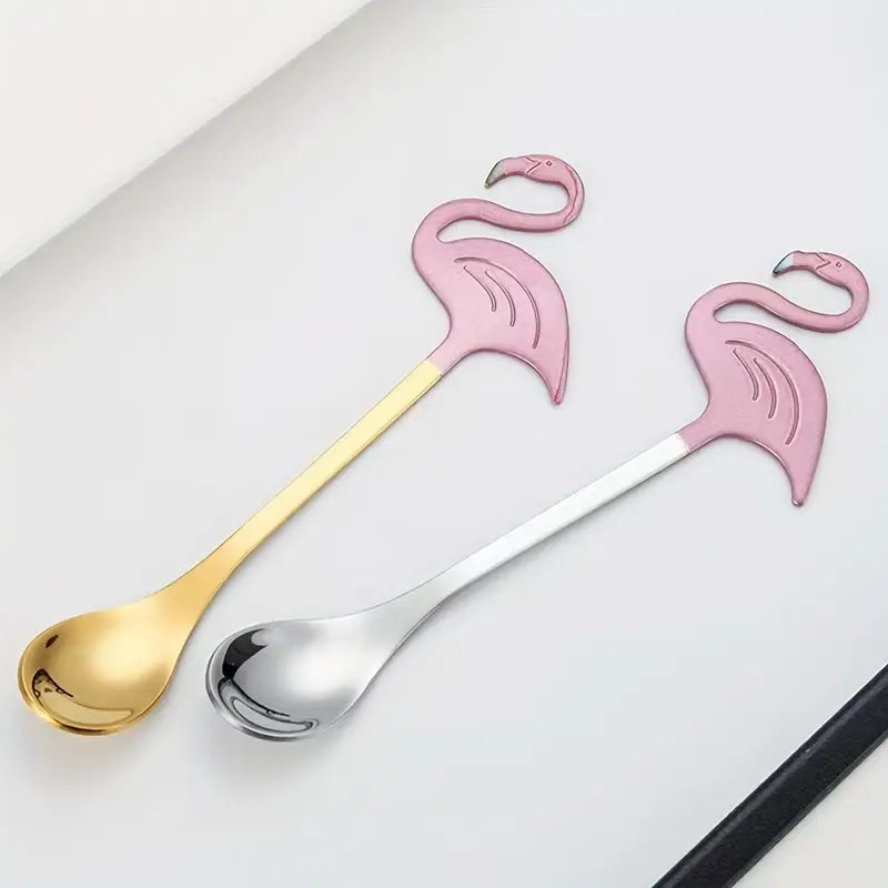 Flamingo Coffee Spoon, Stainless Steel, 5.1" ~ 3 Designs