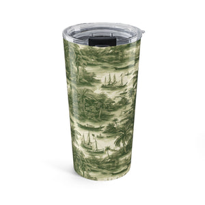 20oz Tumbler ~ Green Travel Toile Insulated Travel Cup