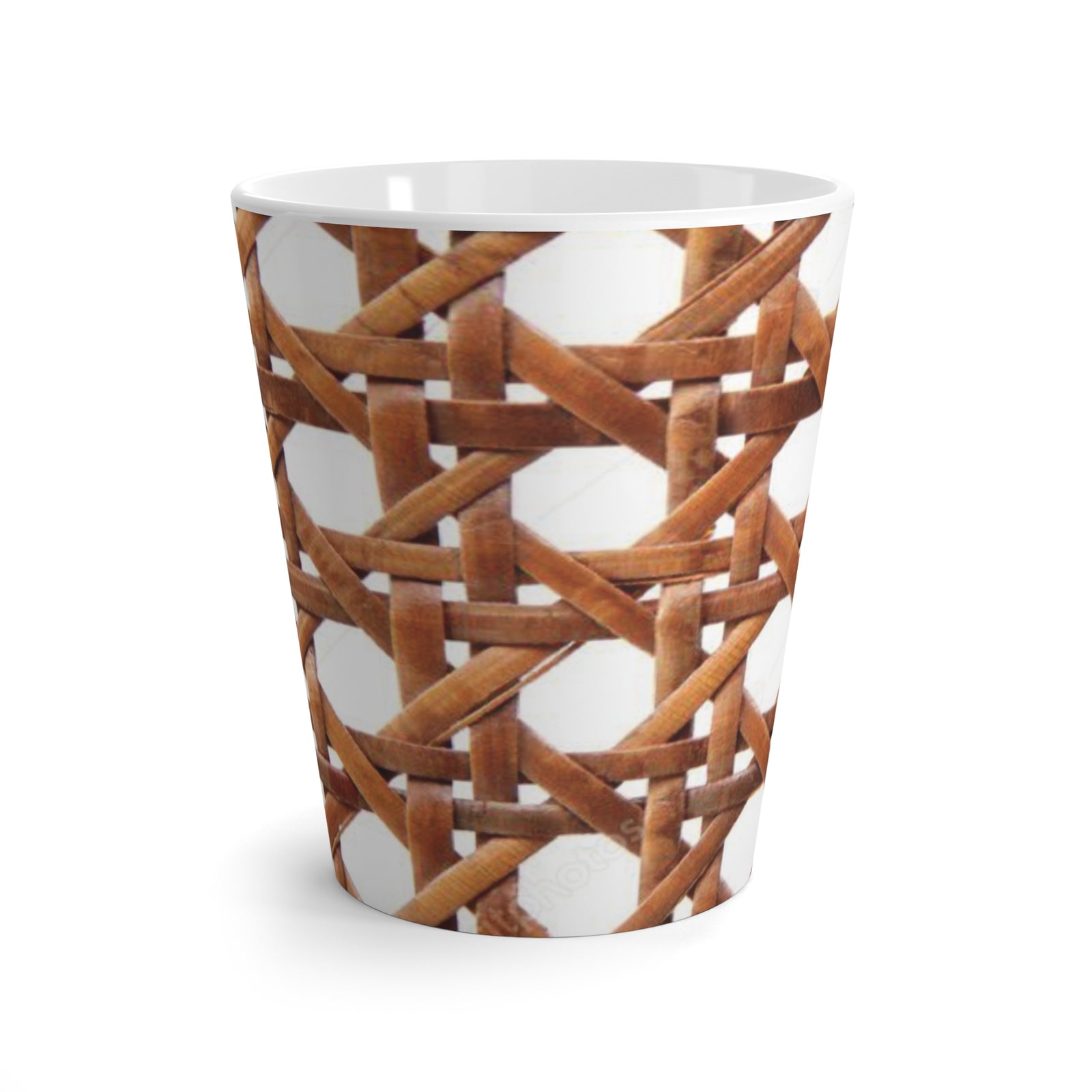 Latte White Mug - Brown Beach Chair Wicker