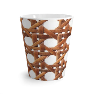 Latte White Mug - Brown Beach Chair Wicker