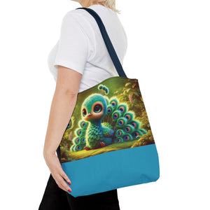 Baby Peacock Trio Tote Bag - 3 Sizes